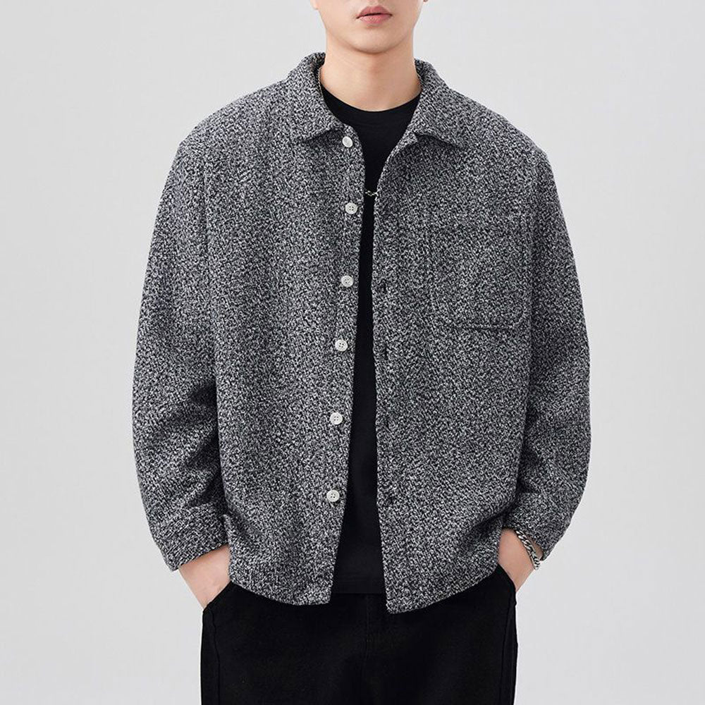 Retro Casual Long-Sleeve Knit Jacket