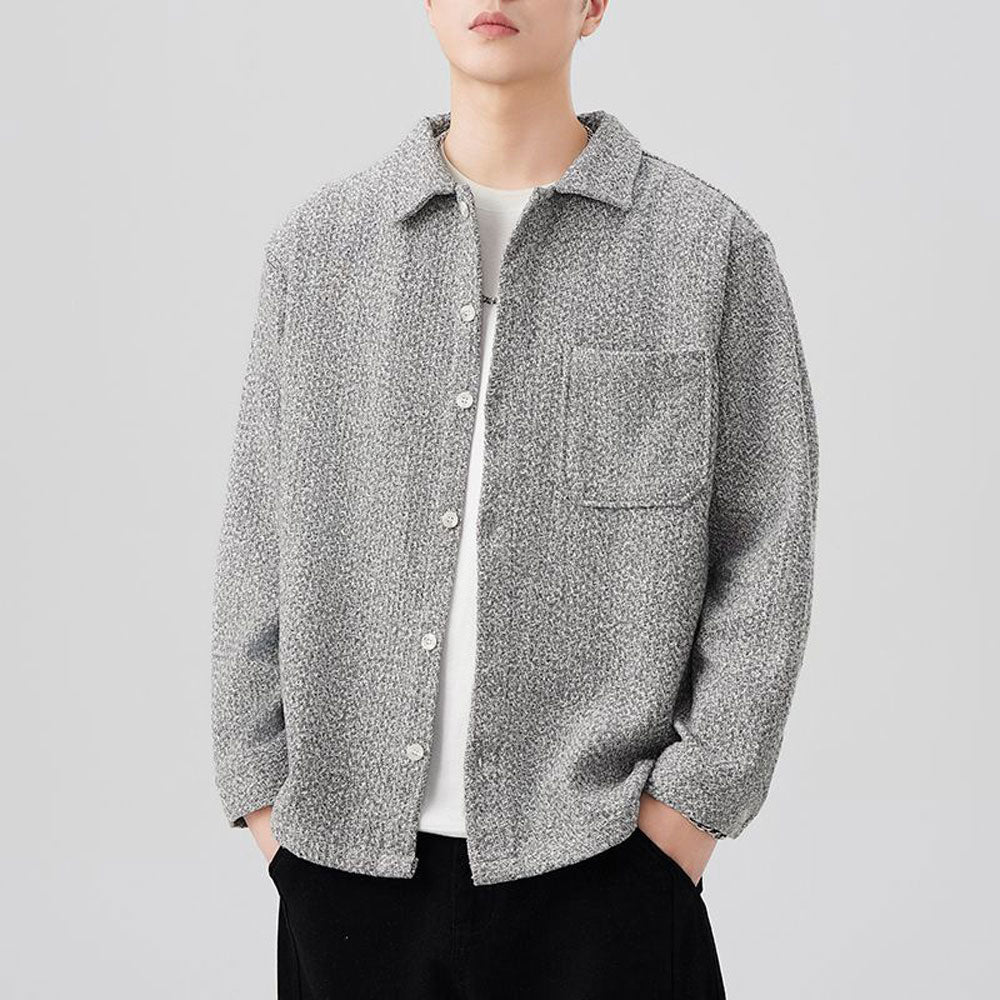 Retro Casual Long-Sleeve Knit Jacket