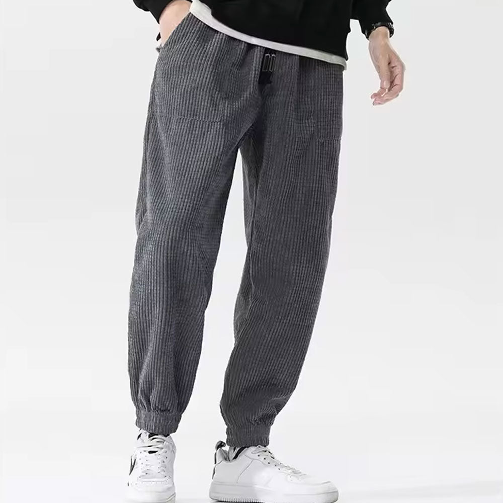 Men's Loose-Fit Corduroy Harem Pants