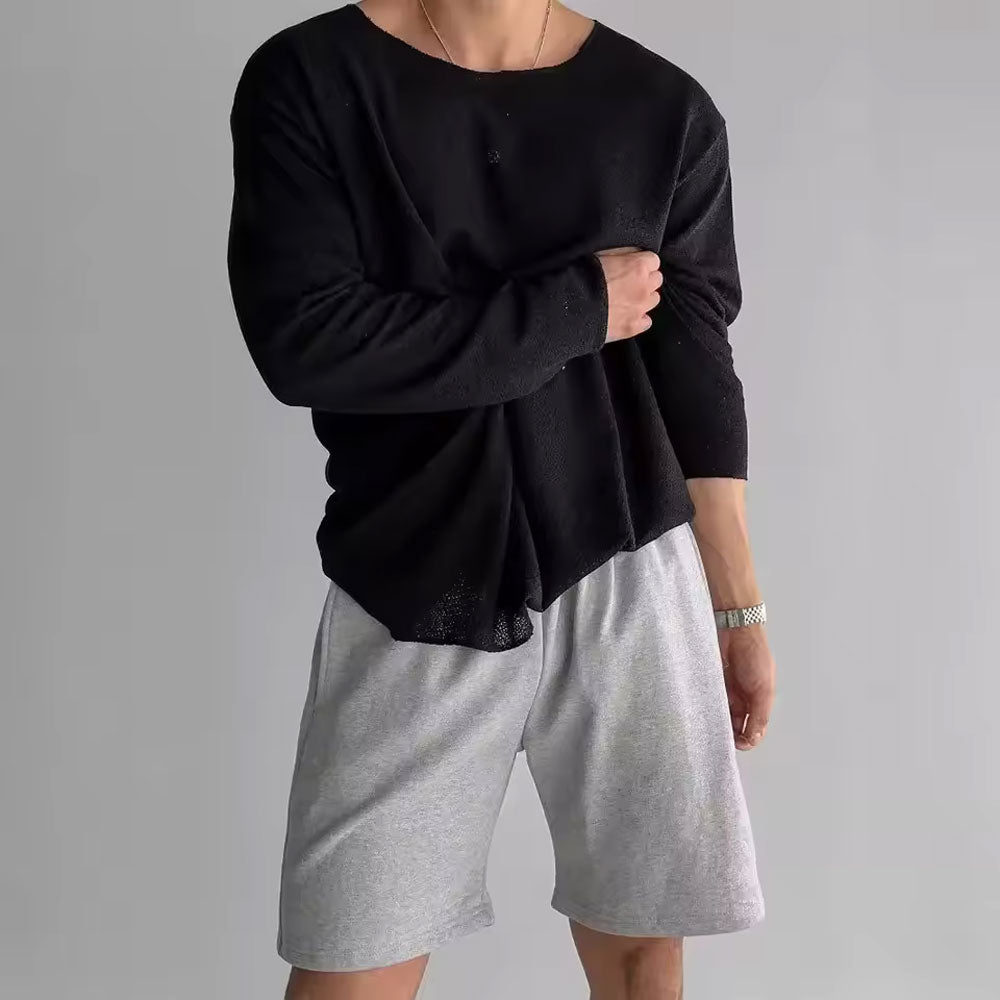 Men's Lightweight Knit Long Sleeve T-Shirt