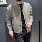 Bomber Jacket Solid Color Baseball Style