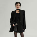 Women's V Neck Single Breasted Blazer