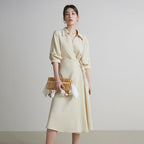 Women's Wrap Collar A-Line Dress