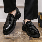 Men’s Thick-Sole Leather Dress Shoes