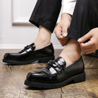 Men’s Thick-Sole Leather Dress Shoes