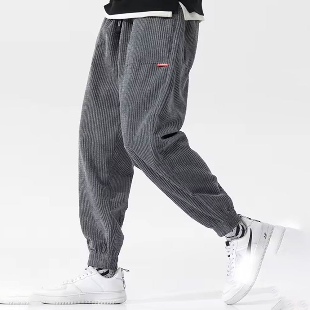 Men's Loose-Fit Corduroy Harem Pants