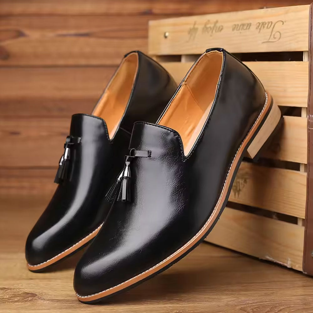 Men’s Pointed Leather Oxford Shoes