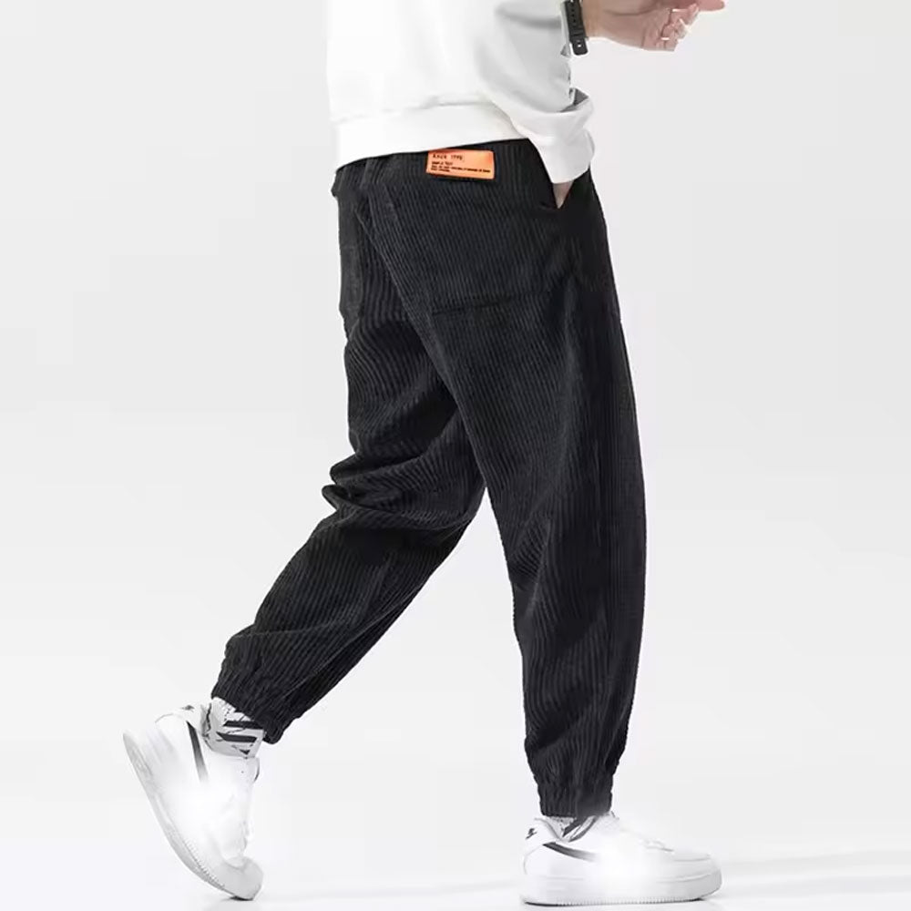 Men's Loose-Fit Corduroy Harem Pants