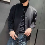 Bomber Jacket Solid Color Baseball Style