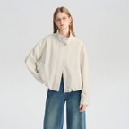 Women's Cropped Stand Collar Jacket