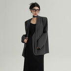 Women's V Neck Single Breasted Blazer