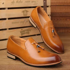 Men’s Pointed Leather Oxford Shoes