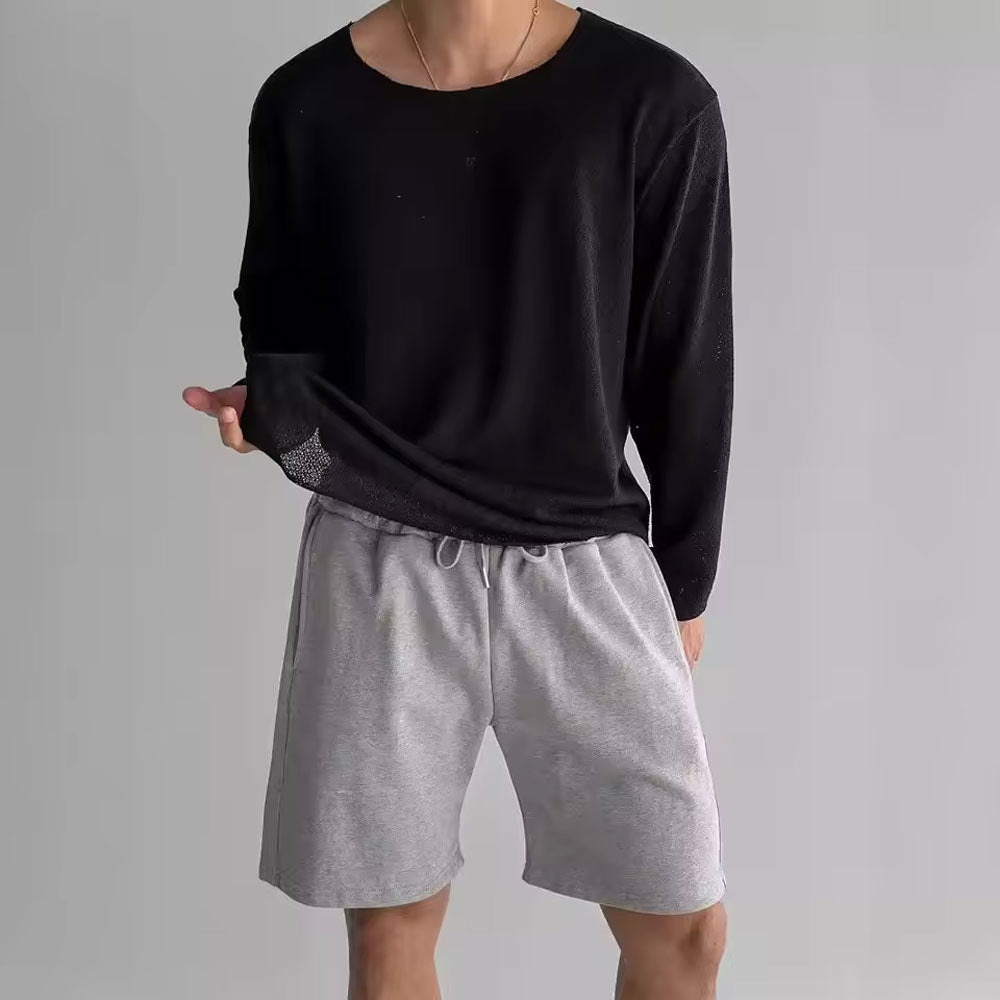 Men's Lightweight Knit Long Sleeve T-Shirt