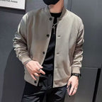 Bomber Jacket Solid Color Baseball Style