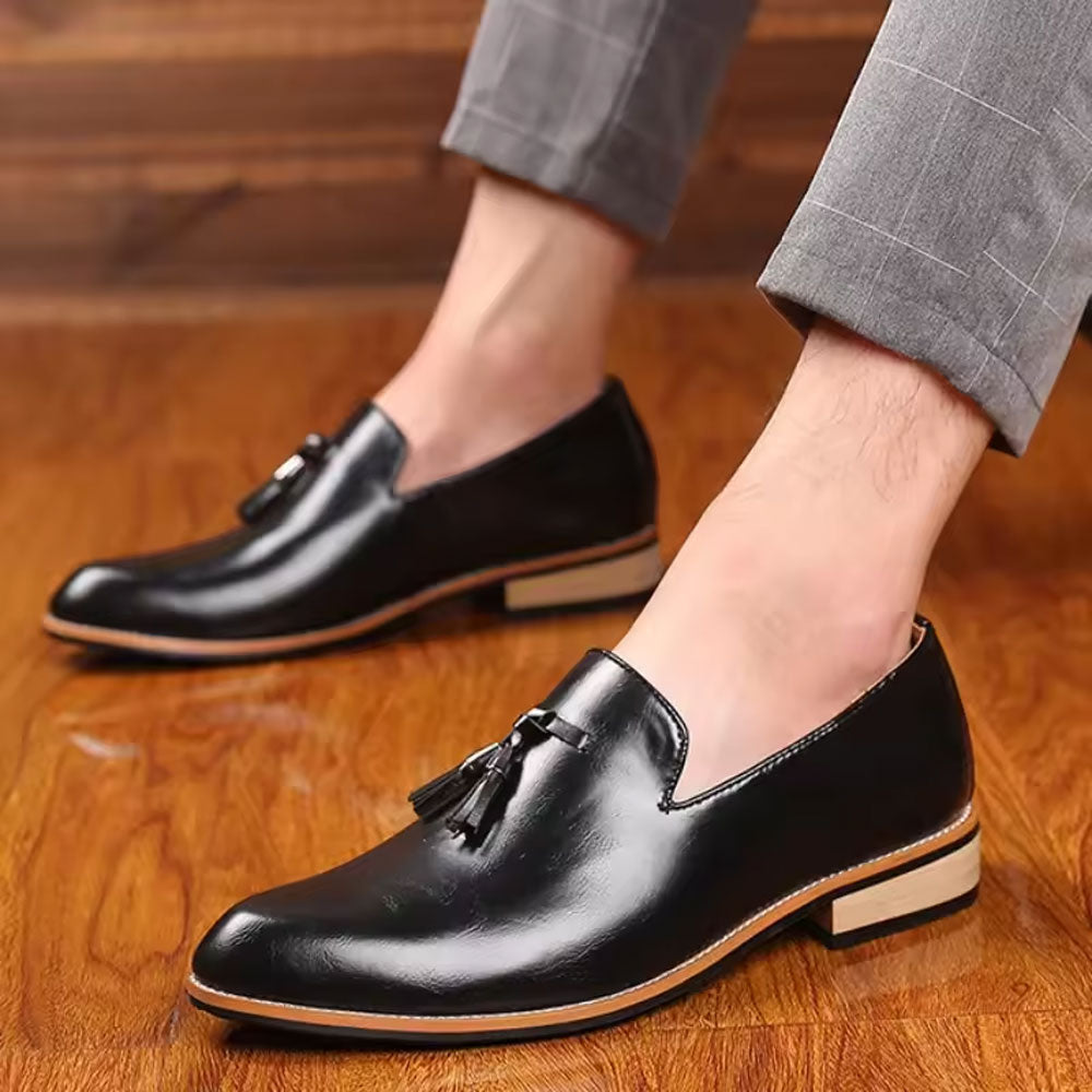 Men’s Pointed Leather Oxford Shoes