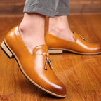 Men’s Pointed Leather Oxford Shoes