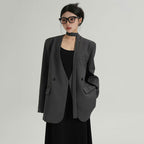 Women's V Neck Single Breasted Blazer
